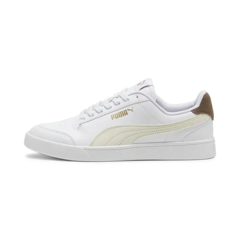 PUMA MEN'S SHUFFLE SNEAKER WHITE-FROSTED IVORY GOLD, 7.5